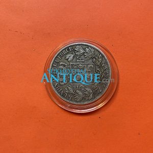 เหรียญเก่าเนื้อเงินประเทศเบลเยี่ยมสมัยพระเจ้า LEOPOLD II ROI  ปี ค.ศ.1873 มูลค่า 5 France ตรงสมัย ร.5 พ.ศ.2416 - Image 4