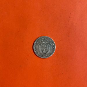 เหรียญเก่าเนื้อเงินประเทศ PANAMA สมัย REPUBLICA DE PANAMA ปี ค.ศ.1904 มูลค่า 5 LEY ตรงกับสมัย ร.5 พ.ศ.2447 - Image 3