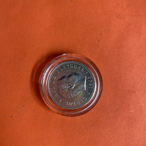 เหรียญเก่าเนื้อเงินผสมของประเทศ PORTUGUESE INDIA สมัย CARLOS  I  ปี1903 มูลค่า UMA RUPIA ตรงกับปลายสมัย ร.5 ( ปี2446 ) ช่วงสงครามโลกครั้งที่ 2 - Image 2