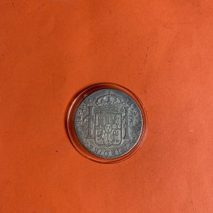 เหรียญเก่าเนื้อเงินของประเทศ SPAIN สมัย  FERDIN  VII  สมัยปี1821  มูลค่า 8 R.J.J ตรงกับปลายสมัย ร.2 ( ปี2364 ) เก็บได้ผิวเดิมรุ้งสวยสมบูรณ์มากๆ - Image 3