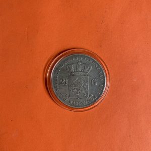 เหรียญเก่าเนื้อเงินประเทศ NEDERLANDEN สมัย พระเจ้าWILLEM II KONING ปี1847 มูลค่า 2 1/2 Gulden ตรงกับปลายสมัย ร.3 ก่อนสงครามโลกครั้งที่1  ( พ.ศ.2390 ) - Image 3