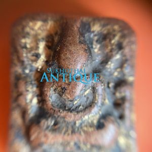 พระหลวงพ่อปานเนื้อดินแดง พิมพ์ขี่ปลาหมู ปิดทองเก่า - Image 3