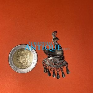 เข็มกลัดเนื้อเงิน รูปนกยุงมีติดตุ้งติ่งหกเม็ด สวยงามคลาสสิกพร้อมใช้ - Image 4