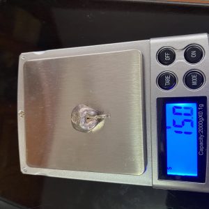 พดด้วงเม็ด 1 บาทสมัยพระเจ้าทรงธรรมปี พ.ศ. 2155-2171 ตรา เปลวเพลิง เป็นรูปคล้ายดวงไฟมีเปลวลอยสองข้าง มีเชื่อมห่วงเงินห้อยได้ - Image 4