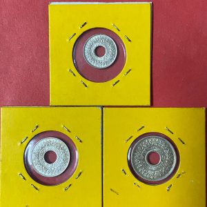 เหรียญดีบุกสมัย ร.8 (พ.ศ.2488) ลายกระนก มี3เหรียญ 5,10 และ20 สตางค์ สวยทุกเหรียญ - Image 4