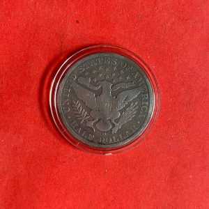 เหรียญเก่าเนื้อเงินประเทศ UNITED STATES OF AMERICA ปี ค.ศ.1906 HALF DOLLAR ปลายสมัย ร.5  ปี พ.ศ.2449 สวยผิวเดิม - Image 2