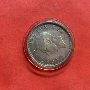 เหรียญเก่าเนื้อเงินประเทศ SOUTH AFRICA  สมัย GEORG IVS  ปีค.ศ.1948 มูลค่า 5 SHILLINGS ปลายสมัย ร.8 พ.ศ.2491 สวย - Image 2