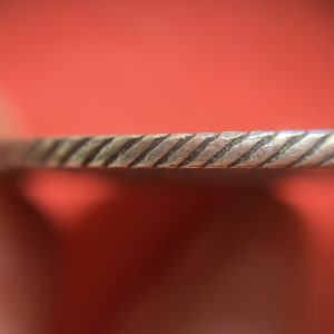 เหรียญเก่าเนื้อเงินประเทศ RUSSIA สมัยพระนาง CATHERINE II , ROUBLE  ขอบเหรียญเกลียวเชือกปีค.ศ.1768 ตรงกับพ.ศ.2311 - Image 4