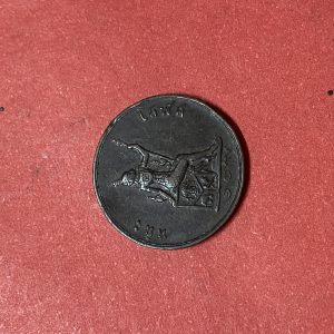 เหรียญทองแดงหนึ่งโสฬส  ร.ศ.109  สมัยรัชกาลที่ 5 หน้าตรงพระบรมรูป - พระสยามเทวาธิราช คมชัดสภาพผิวเดิมชัดมากๆ - Image 4