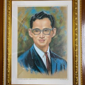 รูปวาดในหลวงเก่า โดย นาย สมบูรณ์สว่างจันทร์ ขนาด 50 ซม X 38 ซม  จัดพิมพ์ที่ ห.ห.จ.โรงพิมพ์นิยมช่าง 7/30 สุขุมวิท 85 - Image 2