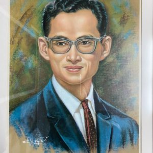 รูปวาดในหลวงเก่า โดย นาย สมบูรณ์สว่างจันทร์ ขนาด 50 ซม X 38 ซม  จัดพิมพ์ที่ ห.ห.จ.โรงพิมพ์นิยมช่าง 7/30 สุขุมวิท 85 - Image 3