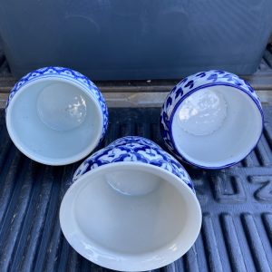 กระโถนกระเบื้องเก่าใบเล็กมี 3 ลาย - Image 4