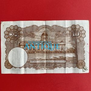 ธนบัตรแบบ 4 10 บาท รุ่นที่ 2 ประกาศใช้ 7 มีนาคม 2482 ลายเซ็น หลวงประดิษฐ์มนูธรรม บ. โทมัส เดอ ลา รู แอนด์ คัมปานี หมึกสีแดง - Image 4