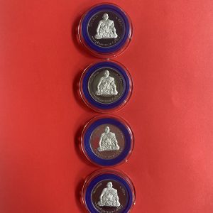 เหรียญหลวงพ่อเงินวัดบางคลานเนื้อเงิน ทรงกลมขอบตัด หลังหลวงพ่อเปรื่อง พิธีมหาพุทธาภิเษกวัดบางคลาน อังคารที่ 3 มีนาคม 2541 - Image 3