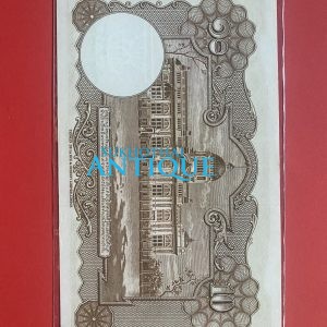 ธนบัตรแบบ 9 10 บาท รุ่นที่ 4 ประกาศใช้ 25 พฤศจิกายน 2498 ลายเซ็น ภ.บริภัณฑ์ยุทธกิจ - เกษม ศรีพยัคฆ์ พิมพ์ บริษัท โทมัส เดอ ลา รู - Image 3