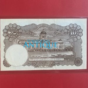 ธนบัตรแบบ 9 10 บาท รุ่นที่ 6 ประกาศใช้ 27 สิงหาคม 2501 ลายเซ็น สมหมาย ฮุนตระกุล - พิสุทธิ์ นิมมานเหมินท์ พิมพ์ที่ บริษัท โทมัส ฯ - Image 4