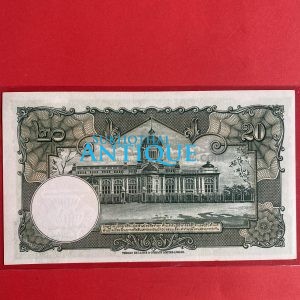 ธนบัตรแบบ 9 20 บาท รุ่นที่ 3 ประกาศใช้  27  พฤศจิกายน  2496  ลายเซ็น  ภ.บริภัณฑ์ยุทธกิจ - ส.วินิจฉัยกุล  พิมพ์ บริษัท โทมัส เดอ ฯ - Image 4