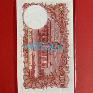 ธนบัตรแบบ 9 100 บาท รุ่นที่ 5 ประกาศใช้  27  สิงหาคม 2501  ลายเซ็น สุนทร หงส์ลดารมภ์ - ป๋วย อึ๊งภากรณ์ พิมพ์ บริษัท โทมัส เดอ ฯ - Image 3