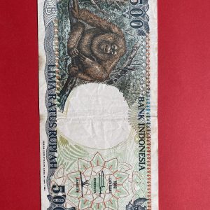ธนบัตรต่างชาติ ประเทศ  INDONESIA  500 รูเปียะ  ( LIMA RATUS RUPIAH ) - Image 2