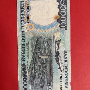 ธนบัตรต่างชาติ ประเทศ  INDONESIA  50,000 รูเปียะ  ( LIMA RATUS RUPIAH ) - Image 3