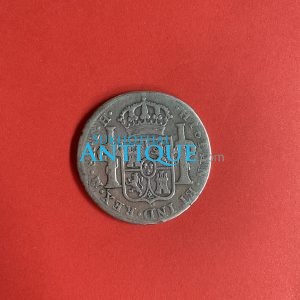 เหรียญโบราณเนื้อเงินของประเทศ GREAT BRITAIN สมัย CAROLUS IIII ปี ค.ศ. 1860 - Image 2