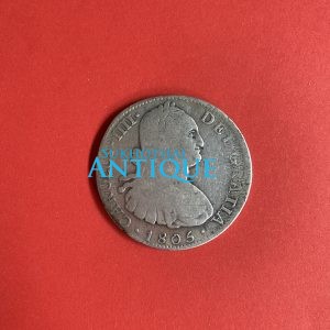 เหรียญโบราณเนื้อเงินของประเทศ GREAT BRITAIN สมัย CAROLUS IIII ปี ค.ศ. 1860 - Image 3