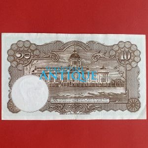 ธนบัตรแบบ 9 10บาท รุ่นที่ 6 ประกาศใช้  27 สิงหาคม  2501  ลายเซ็น สมหมาย ฮุนตระกูล - พิสุทธิ์ นิมมานเหมินท์  พิมพ์ที่ บริษัท โทมัส - Image 4