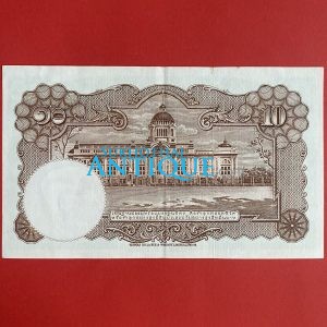 ธนบัตรแบบ 9 10บาท รุ่นที่ 6 ประกาศใช้  27 สิงหาคม  2501  ลายเซ็น สมหมาย ฮุนตระกูล - พิสุทธิ์ นิมมานเหมินท์  พิมพ์ที่ บริษัท โทมัส - Image 4