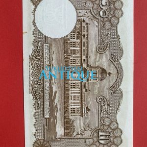 ธนบัตรแบบ 9 10บาท รุ่นที่ 4 ประกาศใช้ 25 พฤศจิกายน 2498 ลายเซ็น ภ.บริภัณฑ์ยุทธกิจ - เกษม ศรีพัคฆ์ พิมพ์ที่ บริษัท โทมัส เดอ ลา - Image 3