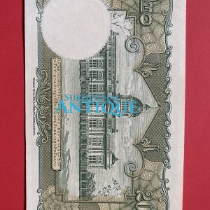 ธนบัตรแบบ 9 20 บาท รุ่นที่ 6 ประกาศใช้ 27 สิงหาคม 2501 ลายเซ็น ส.วินิจฉัยกุล - ป๋วย อึ๊งภากรณ์ พิมพ์ บริษัท โทมัส เดอ ลา ลู - Image 3