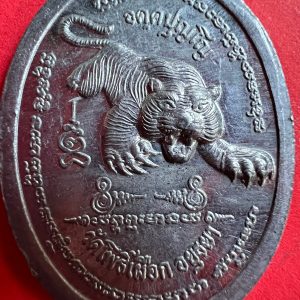 เหรียญกูผู้ชนะ สมเด็จตากสินมหาราช (ทุ่งมะขามหย่อง) รูปไข่เนื้อตะกั่ว ออกวัดโพธิ์เผือก จ. อยุธยา ด้านหน้าลงจารย์ - Image 2