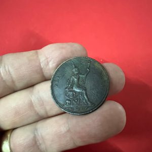 เหรียญทองแดงพระบรมรูป ร.5 - พระสยามเทวาธิราช 1 เซี้ยว ( 2อัฐ ) ปี ร.ศ. 109 สวยคมชัด - Image 3