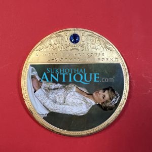 เหรียญที่ระลึก Princess Diana Gold Plated Medal Coin Swarovski Crystal 70 (7 ซ.ม.) - Image 3